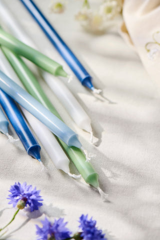 Taper Candle Dusty Blue 20cm