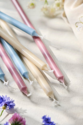 Taper Candle Dusty Blue 20cm