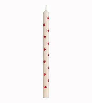 Taper Candle White with Strawberries 20cm