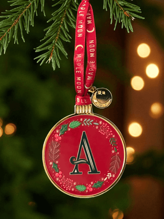 Monogram Enamel Christmas Decoration - A