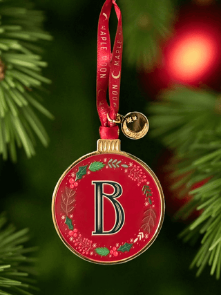 Monogram Enamel Christmas Decoration - B