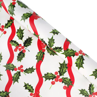 Botanical Holly 3m Roll Wrap