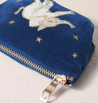 Baby Elephant Navy Velvet Coin Purse