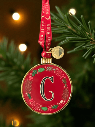 Monogram Enamel Christmas Decoration - C