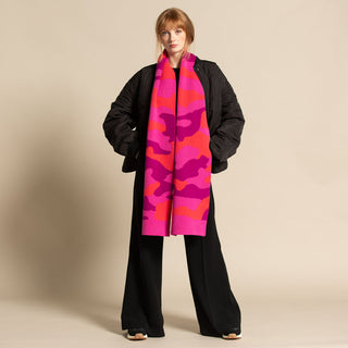 Camo Blanket Scarf - Pink Mix
