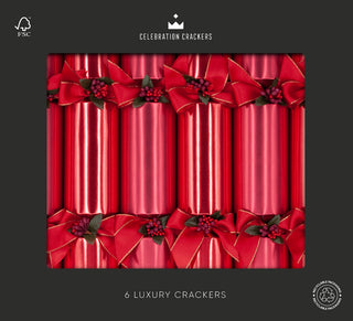 Crimson Christmas 13in Cracker (6pcs)