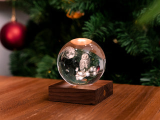 Amber Crystal Light Owl Moon