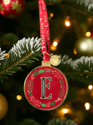 Monogram Enamel Christmas Decoration - E