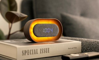 Lumos Clock Oval Walnut