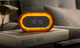 Lumos Clock Oval Walnut