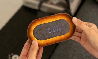 Lumos Clock Oval Walnut