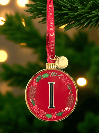 Monogram Enamel Christmas Decoration - I