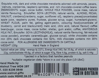 Mendiants Milk White Dark Discs Fruit & Nut 120g