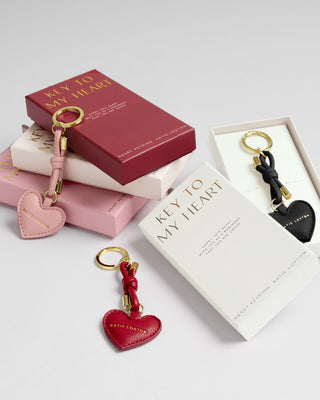 Key To My Heart Gift Boxed Keyring Black