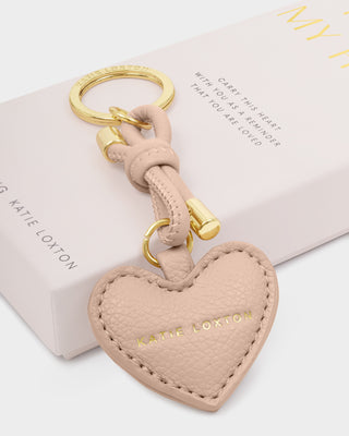 Key To My Heart Gift Boxed Keyring Nude Pink