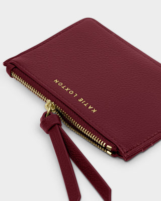 Hallie Coin & Card Holder Cherry