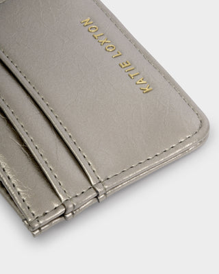 Nova Textured Patent Cardholder Pewter