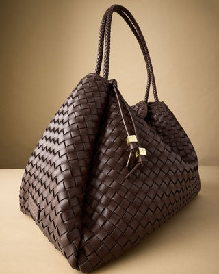 Nova Hand Woven Large Shoulder Bag Chocolate