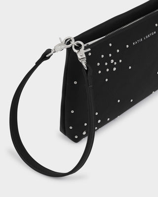 Nova Studded Wristlet Clutch Black