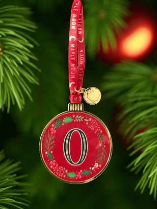 Monogram Enamel Christmas Decoration - O
