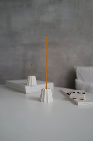 Big Porcelain Candle Holder - Gloss White