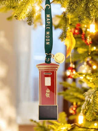Post Box Red Enamel Christmas Decoration