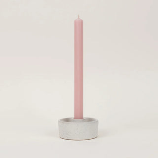 Single Rose Quartz Dinner Candle
