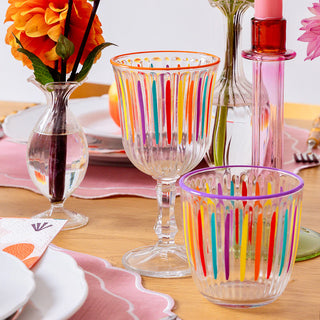 Wine Glass Striped - 16cm