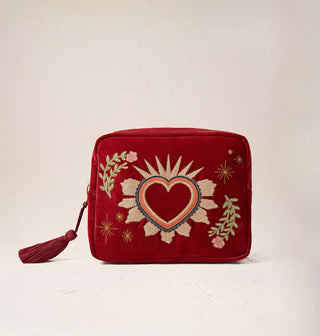 Enchanted Heart Rouge Velvet Wash Bag