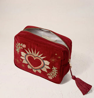 Enchanted Heart Rouge Velvet Wash Bag