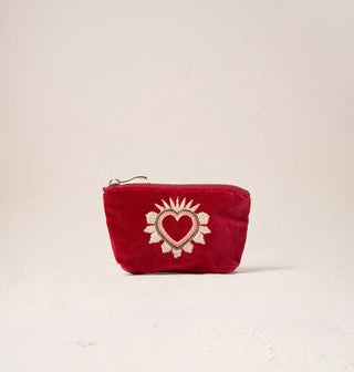 Enchanted Heart Rouge Velvet Coin Purse