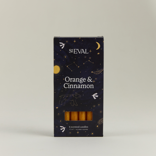 Christmas Candles - Orange & Cinnamon 1/2x6 Box Of 6