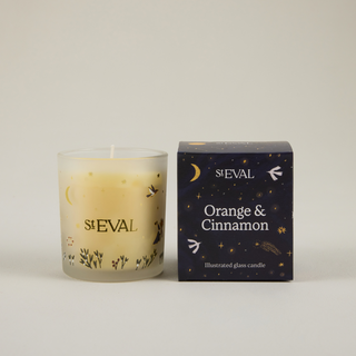 Glass Christmas Candle - Orange & Cinnamon