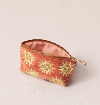 Sun Goddess Rust Velvet Coin Purse