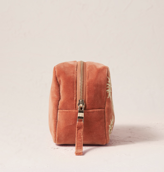 Sun Goddess Rust Velvet Make Up Bag