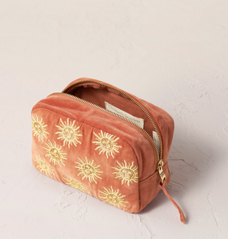 Sun Goddess Rust Velvet Make Up Bag