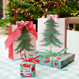 Tree Bow Gift Bag -8pk