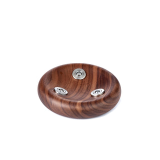 Atlas Globe Dark Blue Mini Walnut