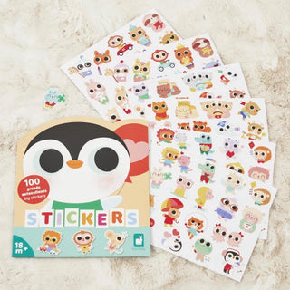 100 Stickers In Sheets - Baby Animals