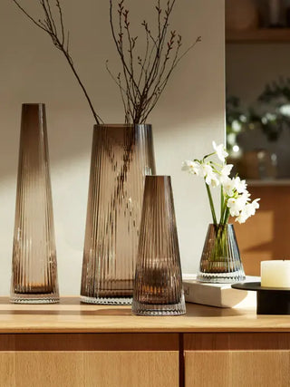 Beacon Candle Holder - H10cm Taupe/Jet Black
