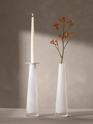 Beacon Candle Holder - H34cm White/Chalk White