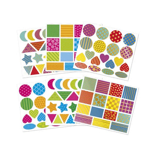 150 Stickers In Sheets - Geometric Shapes
