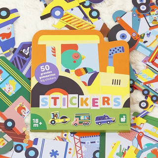 50 Big Stickers - Fun Vehicles