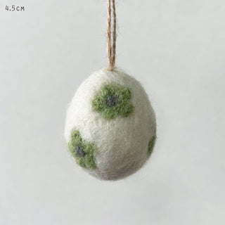 Felted Daisy Egg-Green