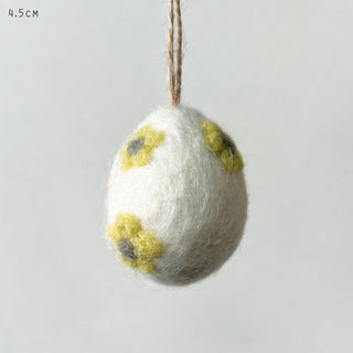 Felted Daisy Egg-Yellow