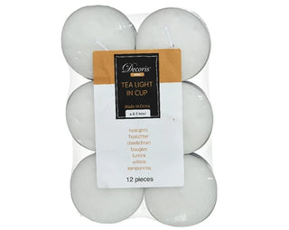 White Tealights (Large) - 12 pack