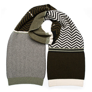 Pixel Blanket Scarf - Khaki Mix