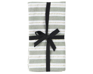 Green Striped Napkin - 4 pack