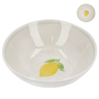 Lemon Handpainted Stoneware Mini Bowl