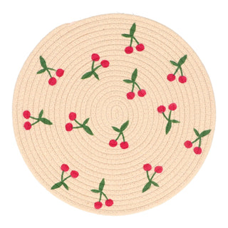 Cherries Round Fabric Placemat